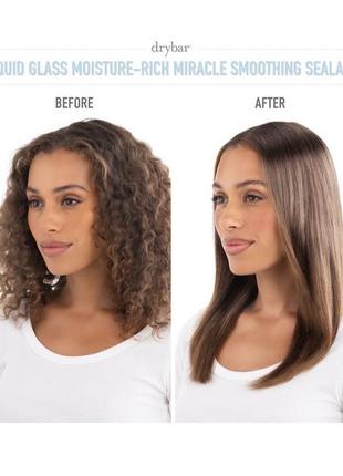 Спрей для густоти, захисту та відновлення волосся - drybar - liquid glass miracle smoothing sealant, 10 мл dry bar7 фото