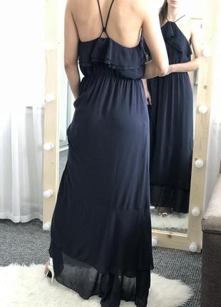 Роскошное длинное шифоновое платье р.l/xl h&m, на подкладке5 фото