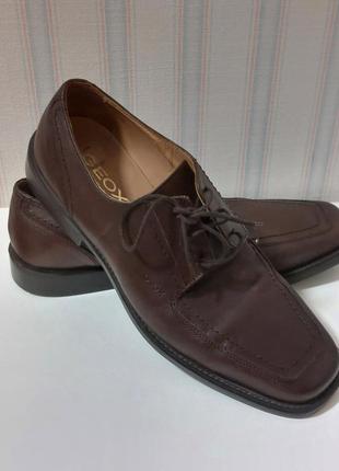 Классические мужские туфли geox кожаные 43.5-44 мужественные туфлы кожаные1 фото