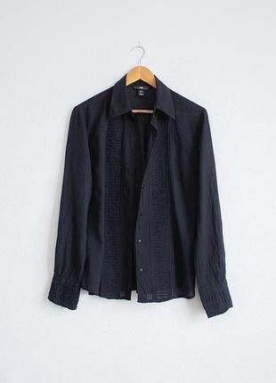 Сорочка ажурна мереживна h&m чорна