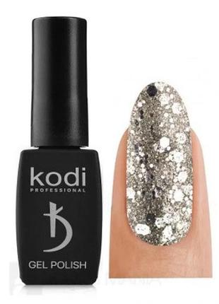 Гель-лак kodi №010 sh (сріблястий), 8мл
