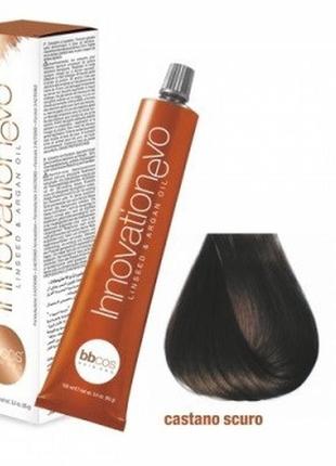 Стойкая краска для волос bbcos innovation evo hair color cream № 3/0 темный кашнан, 100 мл