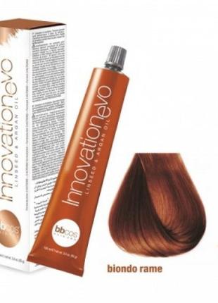 Стойкая краска для волос bbcos innovation evo hair color cream № 7/4 блондин медный, 100 мл