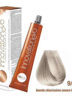 Стойкая краска для волос bbcos innovation evo hair color cream № 9/11 блондин очень светлый интенсивны, 100 мл