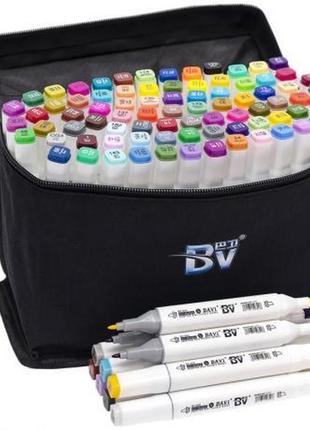 Набор скетч-маркеров 80 цветов bv800-80 в сумке