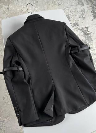 Пиджак жакет в стиле coperni черный приталенный4 фото
