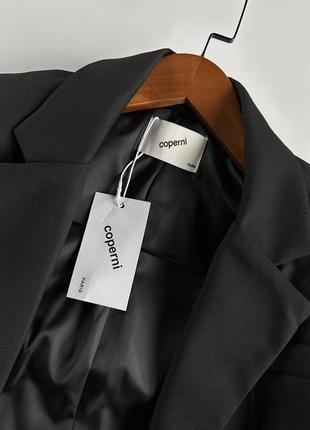 Пиджак жакет в стиле coperni черный приталенный5 фото
