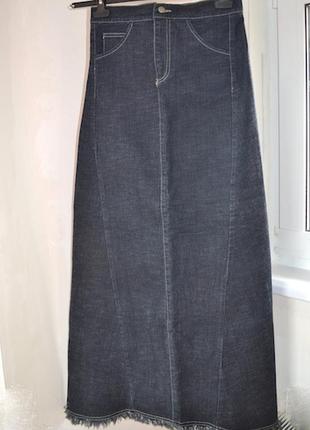 Красивая, модная, юбка sasch оригинал,джинс длинная