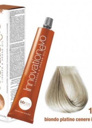 Стійка фарба для волосся bbcos innovation evo hair color cream no 12/11 блондин платиновий попелястий, 100 мл