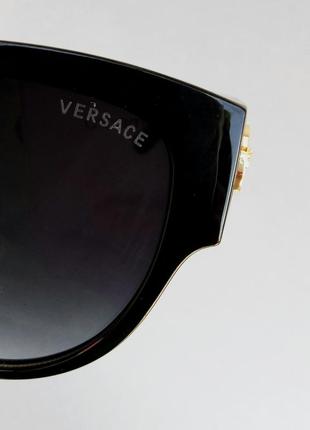 Versace очки женские солнцезащитные черные8 фото