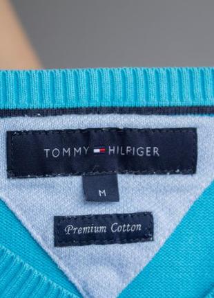 Джемпер Tommy hilfiger (premium cotton) голубой9 фото