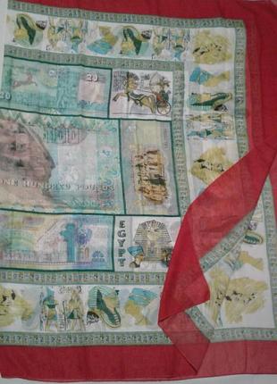 Парео с египетскими мотивами накидка шарф +300 шарфов на странице