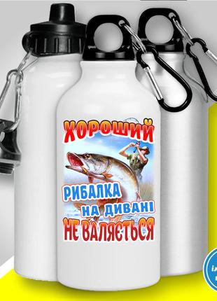 Футболка с принтом для рыбаков "хороший рибалка на дивані не валяється"2 фото