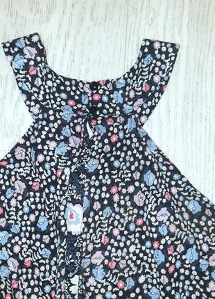 Легкая летняя шифоновая туника блуза цветочный принт7 фото