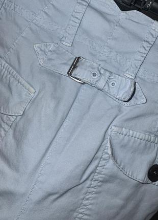 Тонкие голубые летние джинсы брюкиз защелками на талии marc cain4 фото