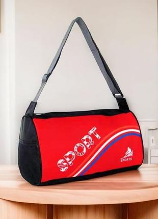Дорожня, спортивна сумка (червона) 38*20*18 см1 фото
