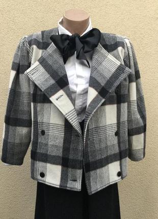 Винтаж,кашемир,шерсть,пальто в клетка,caroline charles,люкс бренд,оригинал