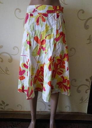 Легенькая летняя юбка. многоклинка. 100% хлопок. подкладка тонюсенькая хлопковая.