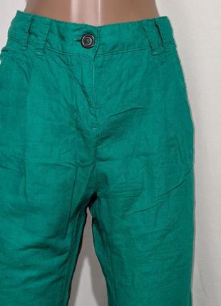 Літні штани зі зборочками бершка зелені5 фото