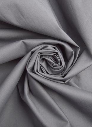 Ткань поплин хлопок 124 гр/м2 т/сірий