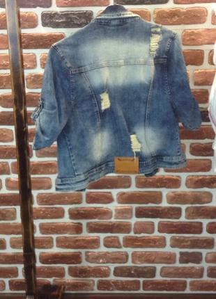 Крутая джинсовая куртка2 фото