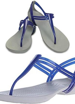 Сандалі crocs isabella t-strap sandal w7, 37 р. оригінал америка крокс босоніжки