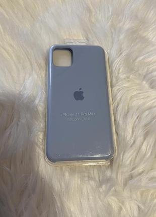 Силіконовий чохол silicone case iphone 11 pro max  блакитний, новий