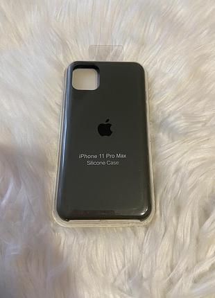 Силіконовий чохол silicone case iphone 11 pro max хакі, новий