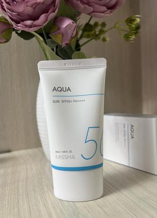 Солнцезащитный гель санблок missha aqua sun gel spf 50+ pa++++