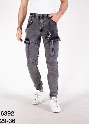 Актуальные удобные джоггеры джинсы на резинке мужские3 фото