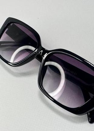 Коригуючі окуляри для зору жіночі прямокутні обзорні в пластиковій оправі з широкими дужками2 фото