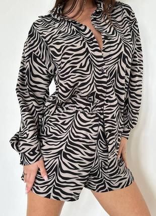 Костюм зебра 🦓 (сорочка та шорти)
