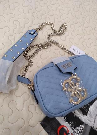 Кроссбоди сумка гесс guess violet голубая белая пудровая черная коралловая