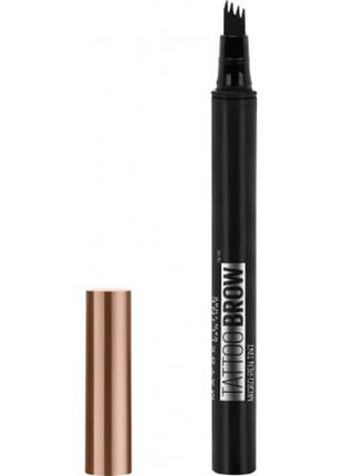 Фломастер для бровей maybelline new york tattoo brow microblade ink pen 120 - medium brown (3600531442903)2 фото