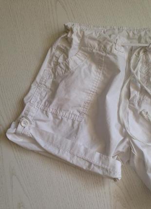 Снижка! белые легкие хлопковые шорты4 фото