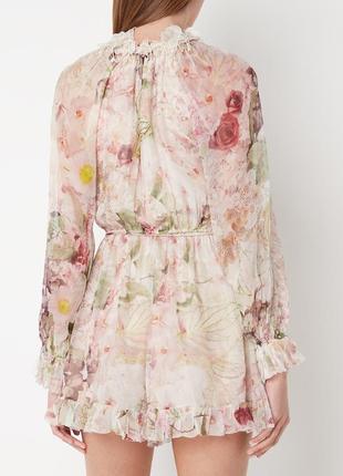 Сукня комбінезон в стилі zimmerman шифон в квіти розлітайка6 фото