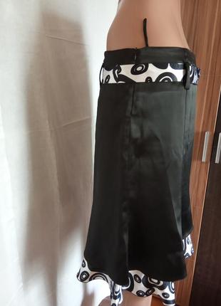 Шикарная,брендовая шелковая юбка,юбочка на подкладке,46-48р,италия.6 фото