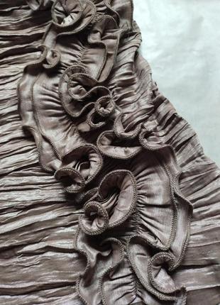 Женское платье пепельная роза с драпировкой объемные цветы quiz5 фото