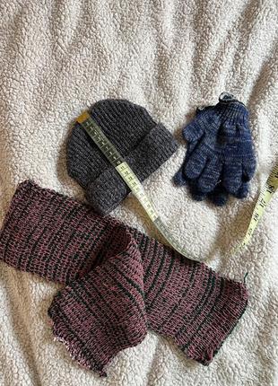 Набір шапка шарф рукавиці