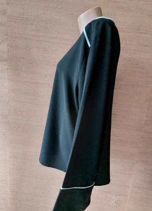 💚💕💙 шикарна чорна блузка з красивими рукавчиками2 фото