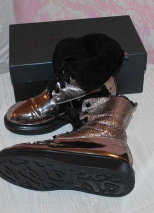 Фирменные зимние ботинки mqueen 40р натуральный мех3 фото