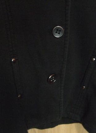 Пиджак котоновый черный2 фото