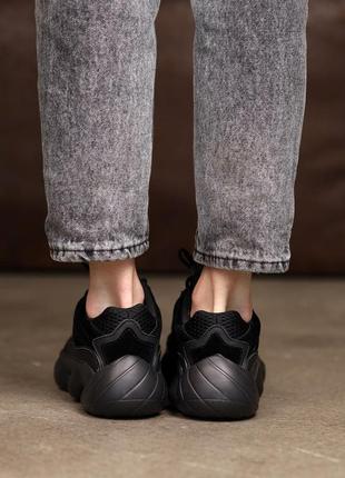Стильні чорні кросівки з сіткою/сіточкою жіночі чорні демі,демісезонні осінні,весняні,літні (на осінь,весна,літо 2023-2024)9 фото