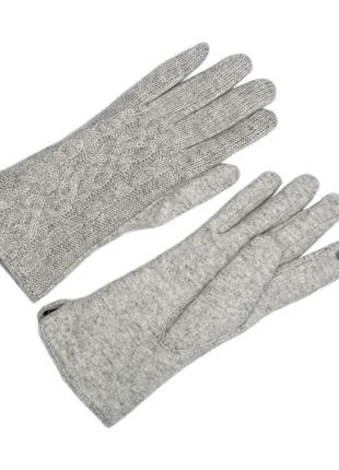 Перчатки вязаные женские huppa etta светло-серый, р.8 (82678000-90028-008)