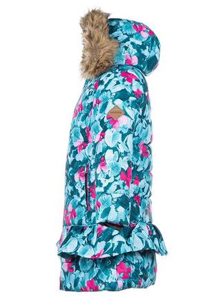 Пальто зимнее для девочек huppa whitney мята с принтом 12460030-816263 фото