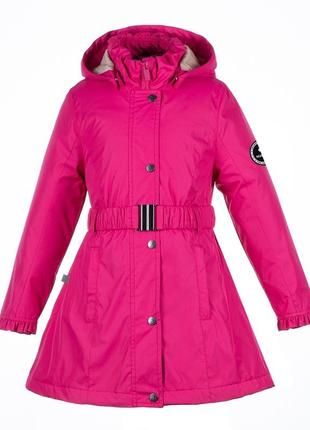 Пальто демисезонное для девочек плащ huppa leandra фуксия 18030004-00063