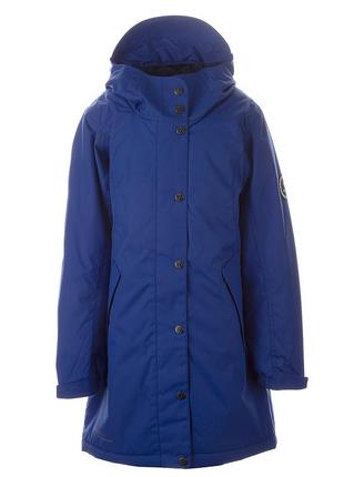Пальто для девочек куртка удлиненная парка huppa janelle синий 18020014-70035