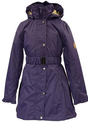 Пальто демисезонное для девочек плащ huppa leandra темно-лиловый 18030004-70073