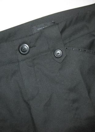 Черные строгие офисные брюки штаны клеш палаццо широкая колоша турция с карманами в офис на работу9 фото