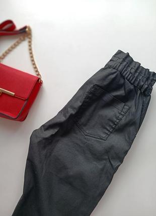 Шикарные брюки с напылением зауженные пояс на резинке3 фото